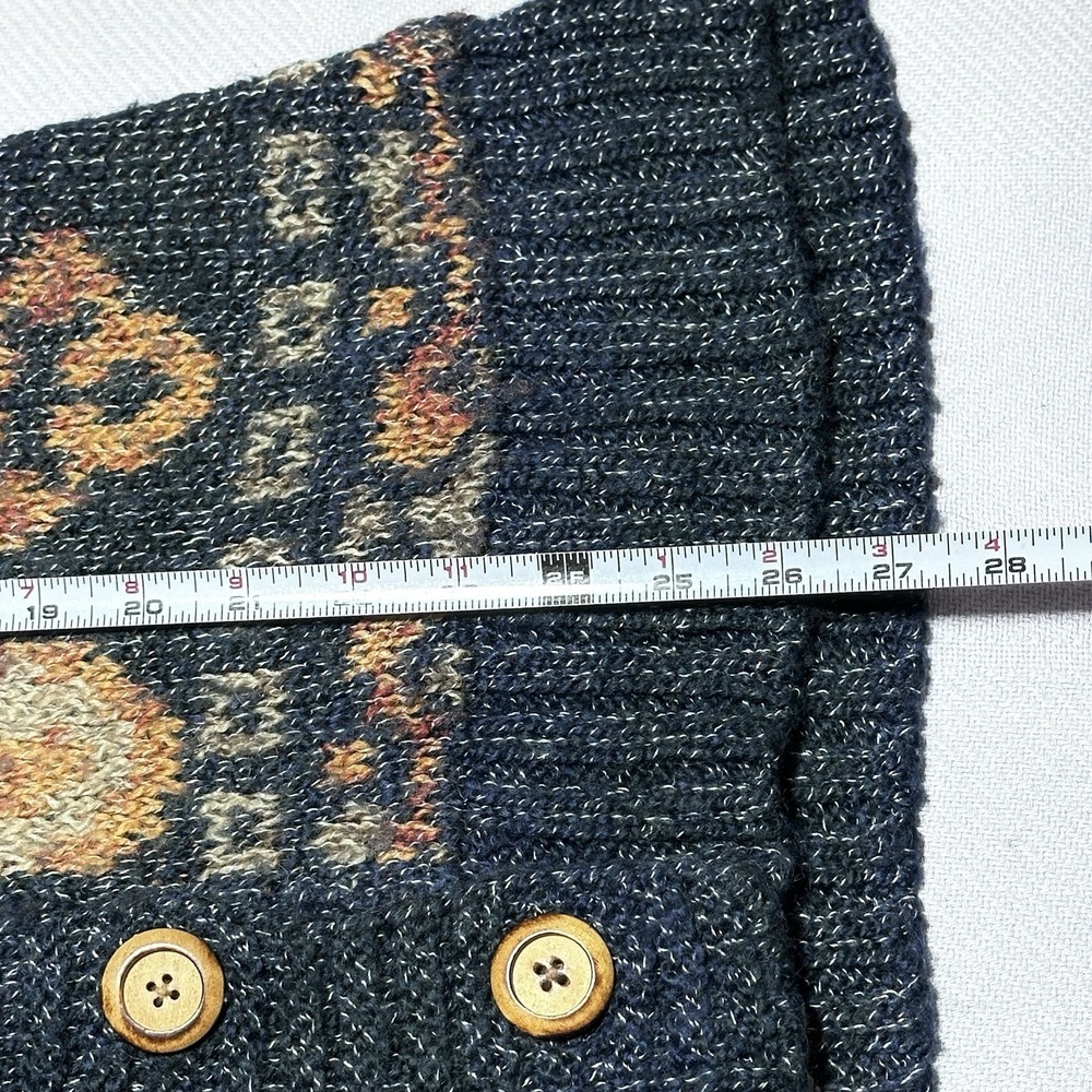J Jill Bloomsbury Cardigan Womens XS Petite Southwestern Aztec Shawl Collar - Picture 8 of 10